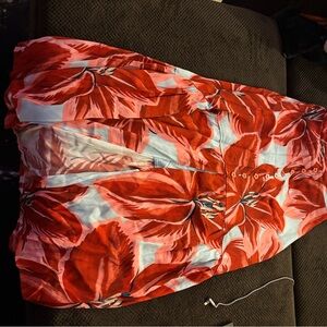FARM Rio Red Floral Maxi Skirt XS